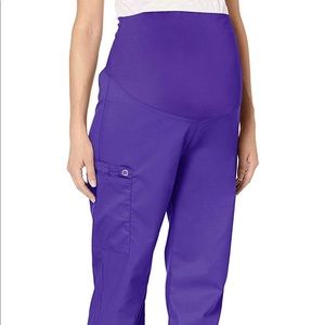 WonderWink Maternity grape scrub pants size M NWOT